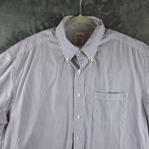 VTG Brooks Brothers Makers Purple Striped Dress Shirt Men's 16.5 USA Made
